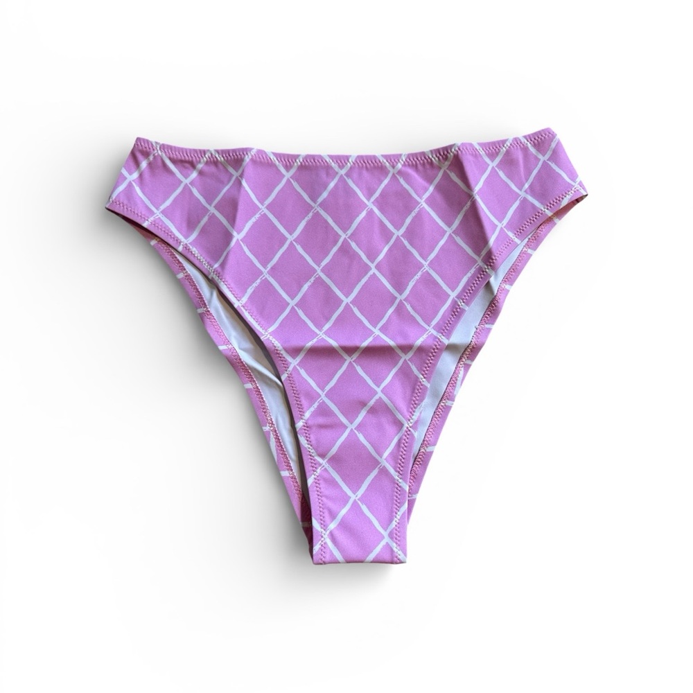 NWT Fisch Public bikini bottoms pink fish net